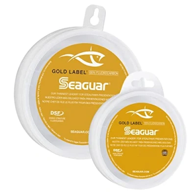 Imagen de Seaguar Gold Label 25 Líder 100% fluorocarbono, Transparente, 10lbs/25yds