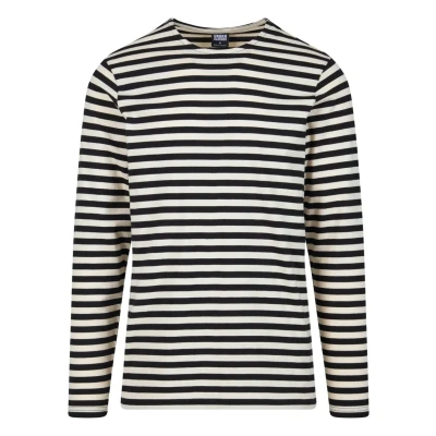 Imagen de Urban Classics Stripe LS Camiseta de manga larga, Hombre, Talla: XXL, Whitesand black