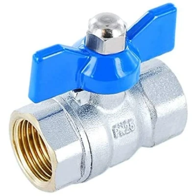 Imagen de Suinga VALVULA ESFERA MARIPOSA METAL 1&quot; PN30. Llave de paso utilizada en tuberías POLIETILENO y PVC 32 MM.