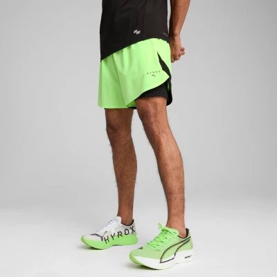 Imagen de Puma Hyrox Training Short Pantalón corto de deporte, Hombre, Talla: Medium, Green glare