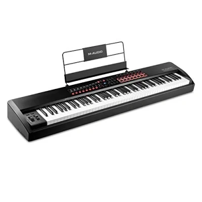 Imagen de M Audio Hammer 88 Pro Teclado controlador MIDI USB con teclas ponderadas de acción martillo, pads ritmos, controles asignables y software