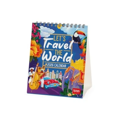 Imagen de Calendario 2026 Sobremesa Mes Vista Lets Travel Legami