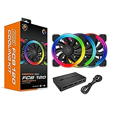 Imagen de Cougar Gaming Kit de refrigeración FCB RGB con 3 Ventiladores + Caja LED