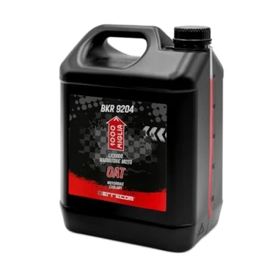 Imagen de Errecom 1000 Miglia BKR 9204 Líquido Radiador Moto Oat 38 C/+125 C, anticongelante Listo para Usar con inhibidor orgánico Oat, 5 litros Rojo