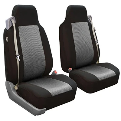Imagen de FH GROUP Juego de Fundas Asiento Coche Tela para Asientos Delanteros, 1 Pieza, Ajuste Universal, Lavable, SUV, sedán, Furgoneta, Color Gris