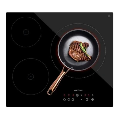 Imagen de Cecotec Placa de Vitrocerámica 3 Fuegos Bolero Squad V 3001 Potencia Máximo 5700W con 9 Niveles Potencia, Control Táctil, Programable, Detector Sartenes, Diámetro 16 20 30cm