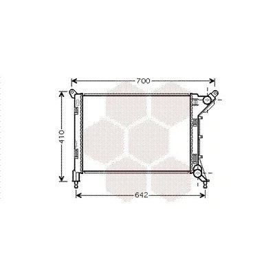 Imagen de VAN WEZEL 06002310 Radiador, refrigeración del motor Aluminio 539 359 22 Aletas soldadas MINI: Hatchback