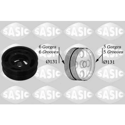 Imagen de SASIC 2156042 Polea de Cigüeñal 131 FORD: Focus 2, C Max, MONDEO 4 Stufenheck