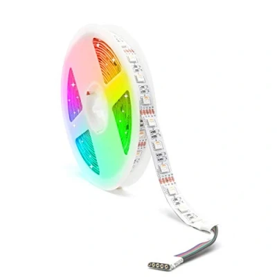 Imagen de Arote 12V Tiras de Luces LED 4 en 1, 5m RGBWW/RGB+Blanco cálido Urtra brillante SMD5050 300 Luz LEDs IP20 No Impermeable