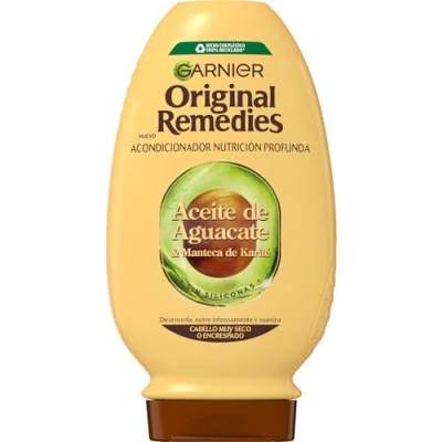Imagen de Garnier Original Remedies Aceite de aguacate y manteca karité Acondicionador para pelo rebelde encrespado 250 ml