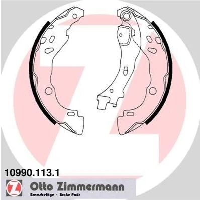 Imagen de ZIMMERMANN 10990.113.1 Zapatas de Freno 203 39 con palanca, Foto correspondiente a la entrega CITROËN: C3 I Hatchback, C2 Pluriel