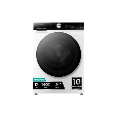 Imagen de Hisense WF7S1247BW Lavadora, Clase A, 12 Kg, Pantalla Táctil, Auto Dosificación, Conectividad WiFi, Monitor de Consumo, Lavado Rápido 15&#039;, Finalización Diferida, Blanco