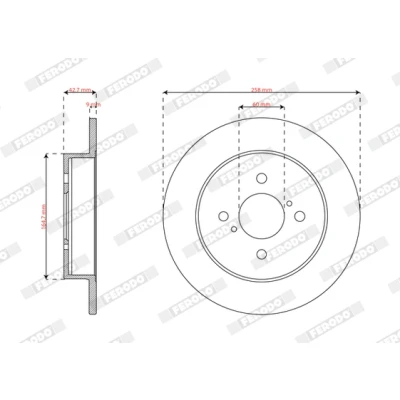 Imagen de JURID Disco de freno SUZUKI: IGNIS I, 2 258mm 9,2mm 4 macizo aceitado 563854J 5561160J00,5561160J01 Discos freno,