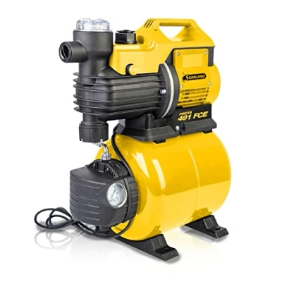 Imagen de GARLAND PRESS 491FCE V20 Grupo de presión Calderín con presostato. Bancada resina, 1.300 W. Aspiración hasta 8 m, caudal máx. 4.500 l/h y altura impulsión 35 m. Salida 1&quot;.