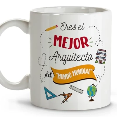 Imagen de LolaPix Tazas de cafe originales arquitecta. para regalar. Regalos arquitectos. personalizadas. Taza cerámica 330 ml.