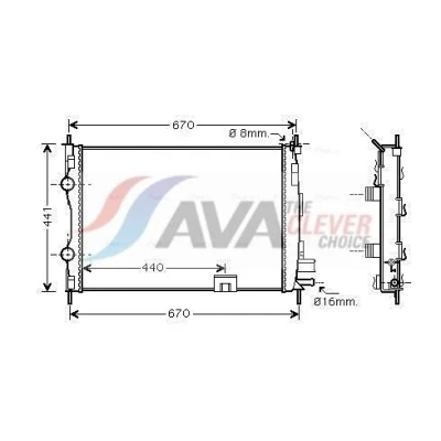Imagen de PRASCO DNA2287 Radiador, refrigeración del motor Aluminio 590mm 428mm 26mm Aletas soldadas NISSAN: Qashqai / Qashqai+2 I