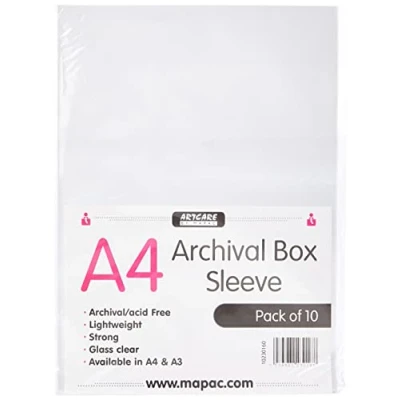 Imagen de Artcare 15143001 Fundas sin Agujeros para archivador, 34,5 x 0,1 23 cm, A4, Material sintético, 10 Unidades, Transparente