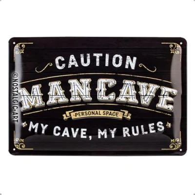 Imagen de Nostalgic Art Cartel de Chapa Retro Man Cave Idea Regalo para Hombres, metálico, Diseño Vintage decoración, 20 x 30 cm
