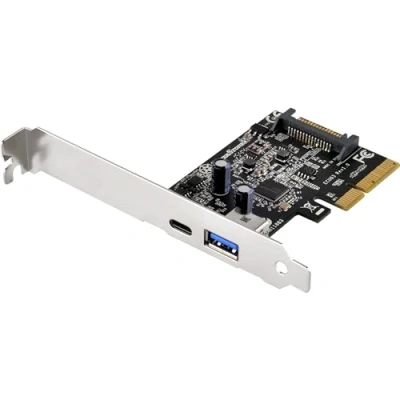 Imagen de SilverStone SST ECU03 SuperSpeed 1x USB 3.1 Tipo C, A Tarjeta PCI E Express Gen 2.0 2X, 10Gbps, acepta Perfil bajo