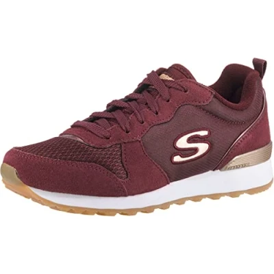 Imagen de Skechers Og 85 Goldn Gurl, Zapatillas para Mujer, Burgundy Suede Nylon Mesh Rose Gold Trim, 38 EU