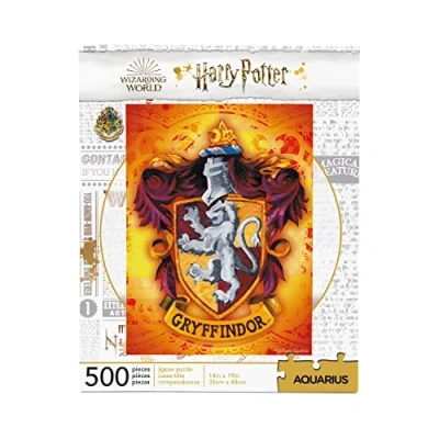 Imagen de AQUARIUS 62178 Harry Potter Gryffindor Logo 500 pc Puzzle, Multi Colored