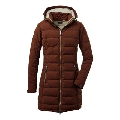 Imagen de killtec Parka acolchada funcional para mujer con capucha cremallera, Hojas de otoño, 58