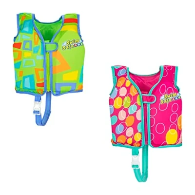 Imagen de BESTWAY Chaleco de Natación Tela Swim Safe Aquastar Fabric T Swin Vest S/M Multicolor