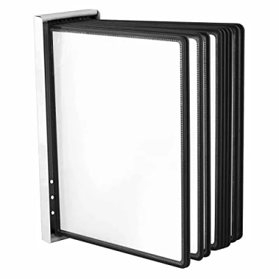 Imagen de LEVIATAN Sistema de paneles pared con 10 pantalla A4 Soporte para Expositor Negro