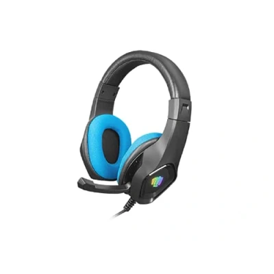 Imagen de FURY Phantom Auriculares Gaming 2.0 con Micrófono y Control de Volumen Retroiluminación RGB, Color Negro/Azul