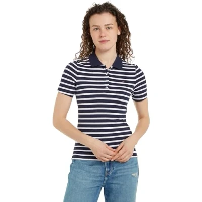 Imagen de Tommy Hilfiger 1985 SLIM Polo, Mujer, Talla: Medium, Breton desert sky/ecru