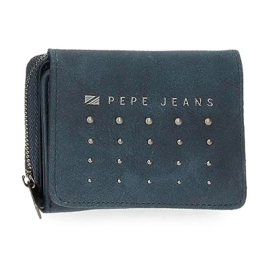 Imagen de Pepe Jeans Holly Billetero con Monedero Azul 10x8x3 cms Piel sintética