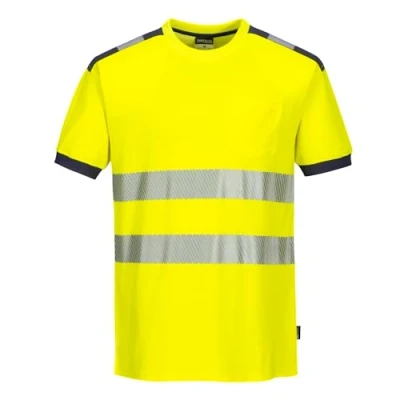 Imagen de Portwest Camiseta M/C De Alta Visibilidad Pw3, Tamaño: 4XL, Color: Amarillo/Negro, T181YBR4XL