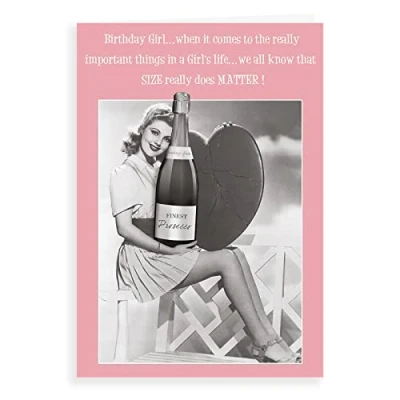 Imagen de Regal Publishing Humour Funny Birthday Card Size does matter 7 x 5 pulgadas