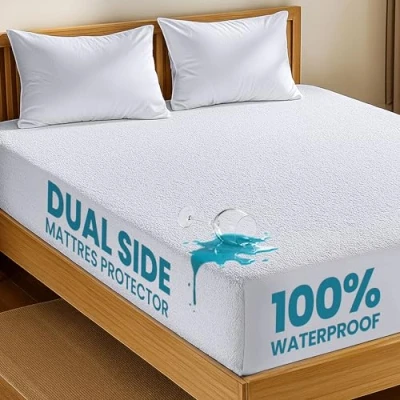 Imagen de Utopia Bedding Protector de Colchón Impermeable, Viscosa, Certificación Oeko Tex, Funda Transpirable, Elástico En Todo