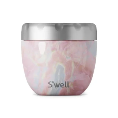 Imagen de S&#039;well Eats™ 2 in 1 Food Bowl with Screw Top Lid, 636ml, Geode Rose, Triple Insulated and Leak Proof Flask for On the Go Eating up to 11h Cold/7h Hot