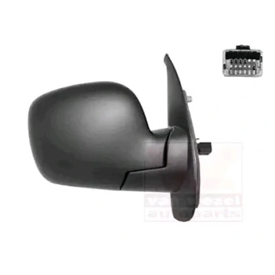 Imagen de espejo retrovisor Van Wezel 4312808 derecha negro completo, convexo, para ajuste elect. espejo, con sensor de temperatura, calefactable