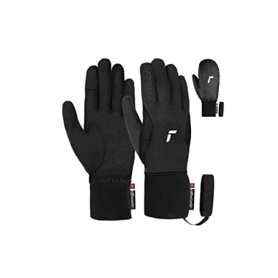 Imagen de Reusch Baffin Touch Tec Guantes Deportivos Transpirables y cómodos, a Prueba de Viento, con Pantalla táctil Invierno, Adultos Unisex, Negro, Plata, 10