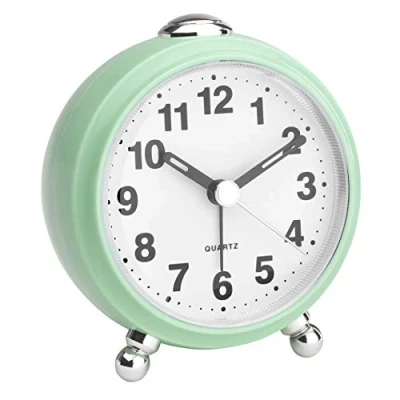 Imagen de TFA Dostmann Despertador analógico de Estilo Retro con Mecanismo silencioso, plástico, Color Menta, 83 x 53 92 mm (Largo Ancho Alto)