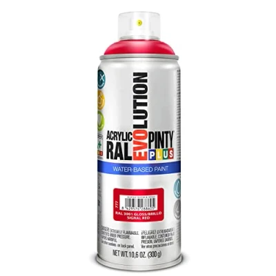 Imagen de PINTY PLUS Pintura en spray EVOLUTION WATER BASED 520cc RAL 3001 Signal Red
