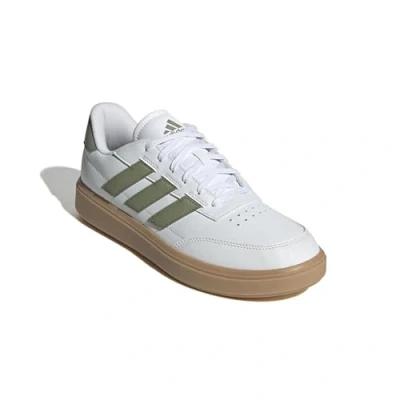 Imagen de adidas Courtblock Shoes, Zapatos Bajos Que no Son de fútbol Hombre, FTWR White/Tent Green/Olive strata, 37 EU