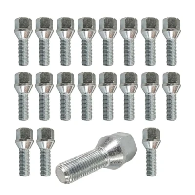 Imagen de 20 tornillos de rueda para pernos rueda, unión, M14 x 1,5, 30 mm, compatibles con Fiat, Peugeot, Citroen, Mercedes, Skoda, Seat, Ford, Renault, Volvo, BMW