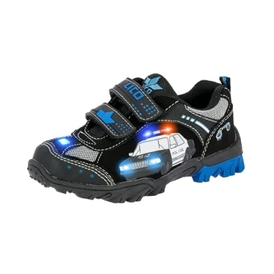 Imagen de Lico Chief V Blinky, Zapatillas, Negro (Schwarz/Schwarz/Royalblau/Silber), 30 EU