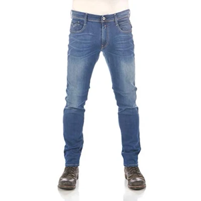 Imagen de Replay M914 Anbass Power Stretch Vaqueros Slim, Azul (0072 Dark Blue), 32W / 32L para Hombre