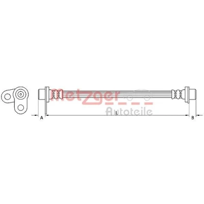 Imagen de METZGER 4110747 Latiguillos de Freno 278 MITSUBISHI: Outlander 2 SUV