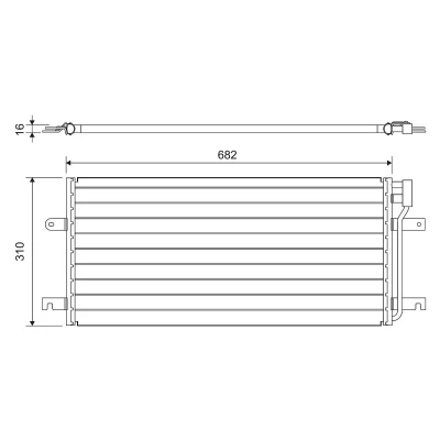 Imagen de VALEO 814029 Condensador sin secador Aluminio 310 VOLKSWAGEN: Transporter 4 Bus,