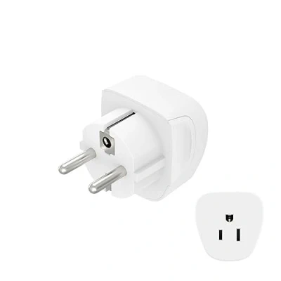 Imagen de Adaptador de viaje Hama 223458, tipo A y B, 3 pines, Compatible América Canadá, Blanco