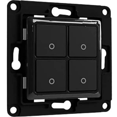 Imagen de Home Shelly Accessories &quot;Wall Switch 4&quot; Wandtaster 4 fach Schwarz
