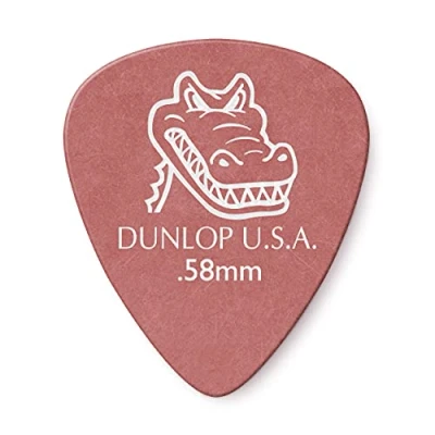 Imagen de JIM DUNLOP Púas Gator Grip en Polycarbonate, 0,58mm, Rojo, Saco de 12