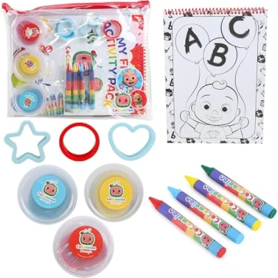 Imagen de Toyland® Cocomelon Activity Pack with Storage Wallet A4 Pad, Crayons &amp; Dough/Shapes Arts Craft Toys Juguetes de Viaje