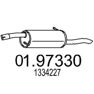 Imagen de MTS 01.97330 Silenciador trasero 950 FORD: Fusion Familiar